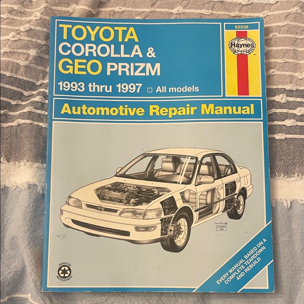 Toyota Corolla & Geo Prizm manual 1993-97